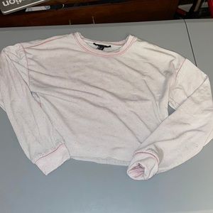 Forever 21 light pink long sleeve crop top